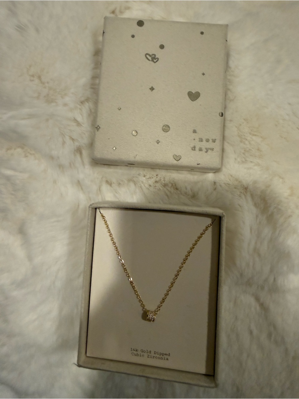 a new day Gold Cubic Zirconia Pendant Necklace